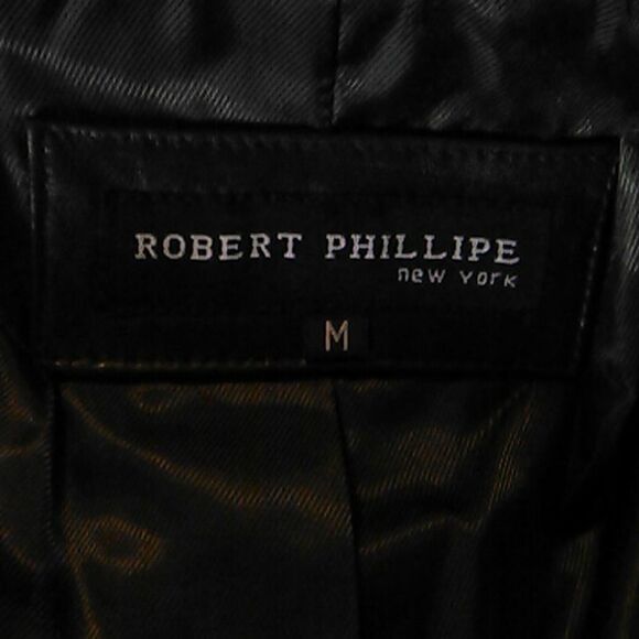 Robert Phillipe Lambskin Black Leather Jacket - Picture 8 of 14